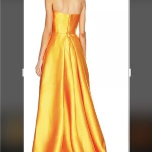 Solace London Strapless Gold Gown